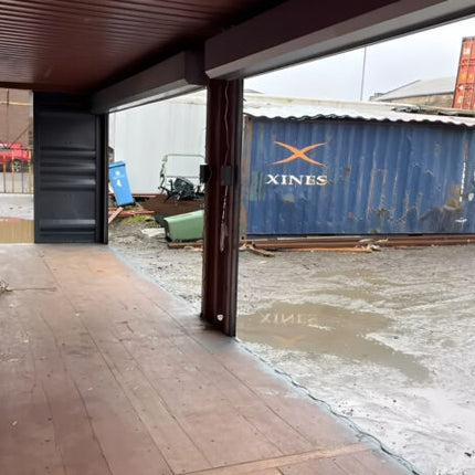 Contenedor de envío de 40 pies x 8 pies con puertas enrollables dobles
