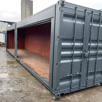 Contenedor de envío de 40 pies x 8 pies con puertas enrollables dobles