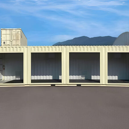 Contenedor de envío de 40 pies de alto con 4 puertas enrollables