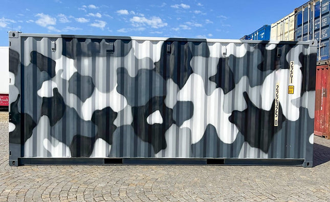 Contenedor Marítimo Camuflaje 20 pies – Acero CORTEN, 33 m³ y Carga 28 t
