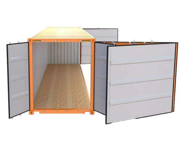 Container con abertura lateral 40pies HC Open Side con 2 puertas