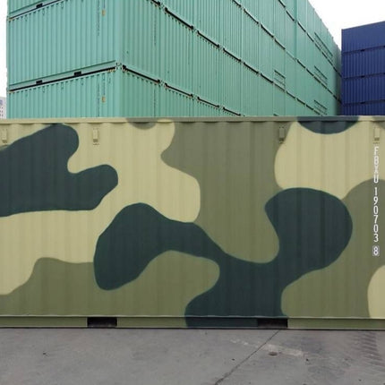 Contenedor Marítimo Camuflaje 20 pies – Acero CORTEN, 33 m³ y Carga 28