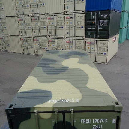 Contenedor Marítimo Camuflaje 20 pies – Acero CORTEN, 33 m³ y Carga 28