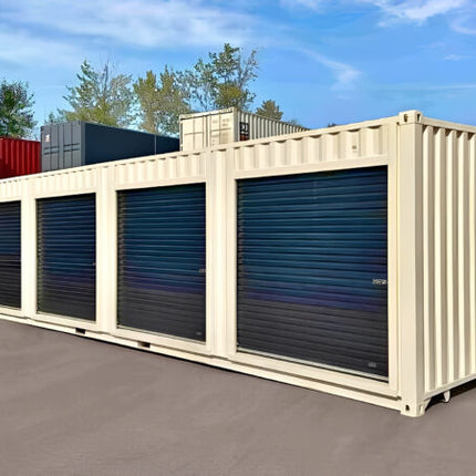 Contenedor de envío de 40 pies de alto con 4 puertas enrollables
